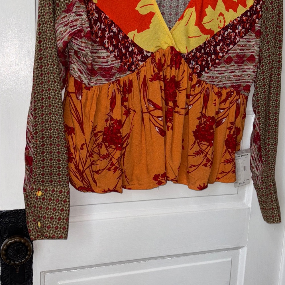 FREE PEOPLE ALOHA STATE OF MIND BABYDOLL TOP - Picture 4 of 11
